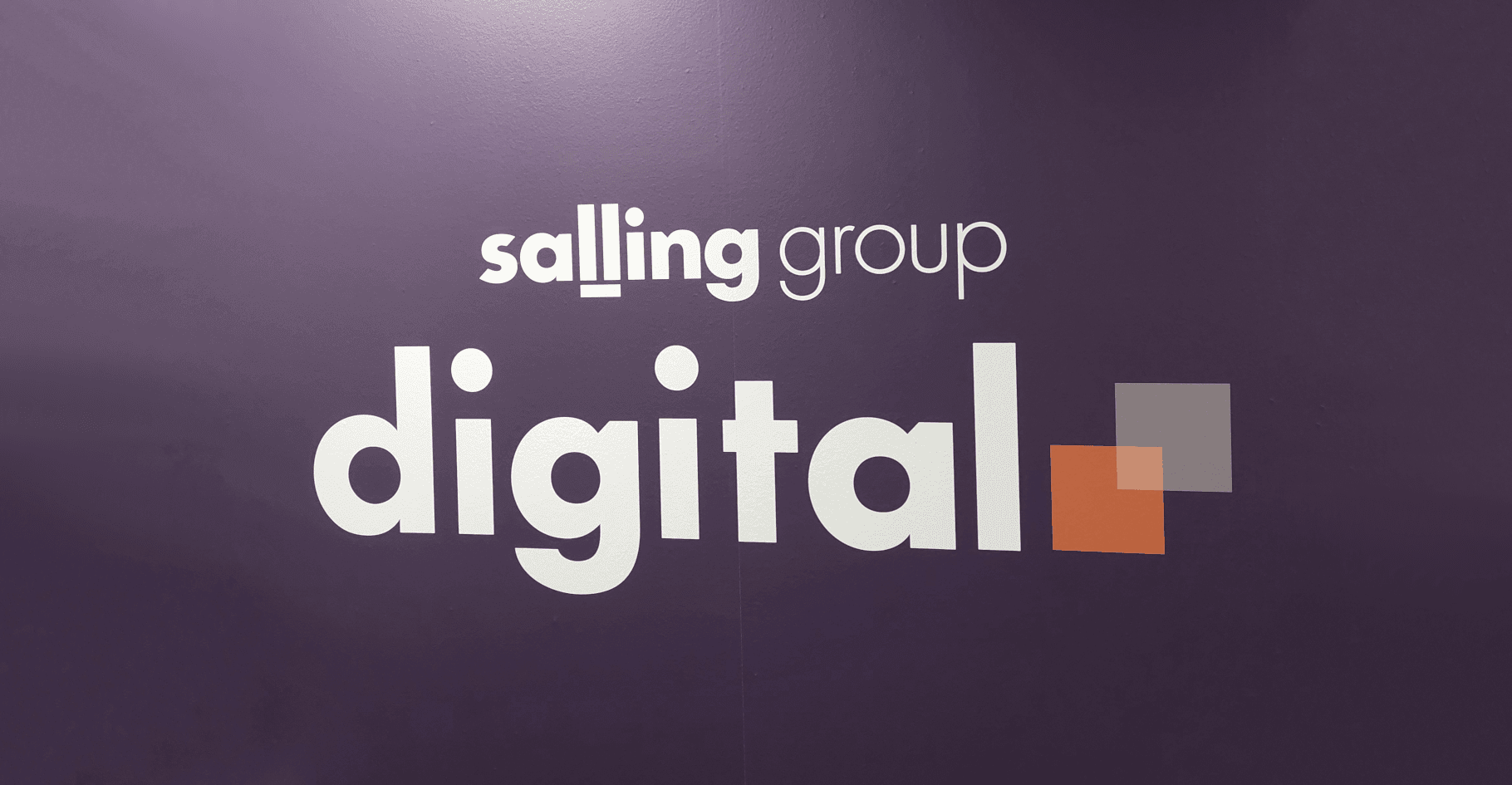 Salling Group Digital logo on a purple background